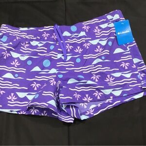 Columbia Women’s Floral Purple Shorts size XL NWT #0163
